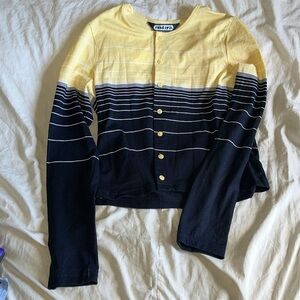 NEXT ERA Yellow and Black Button-Up Cardigan